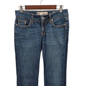 BKE Culture Womens Denim Jeans Bootcut Dark Wash‎ Embellished Pockets Size 29